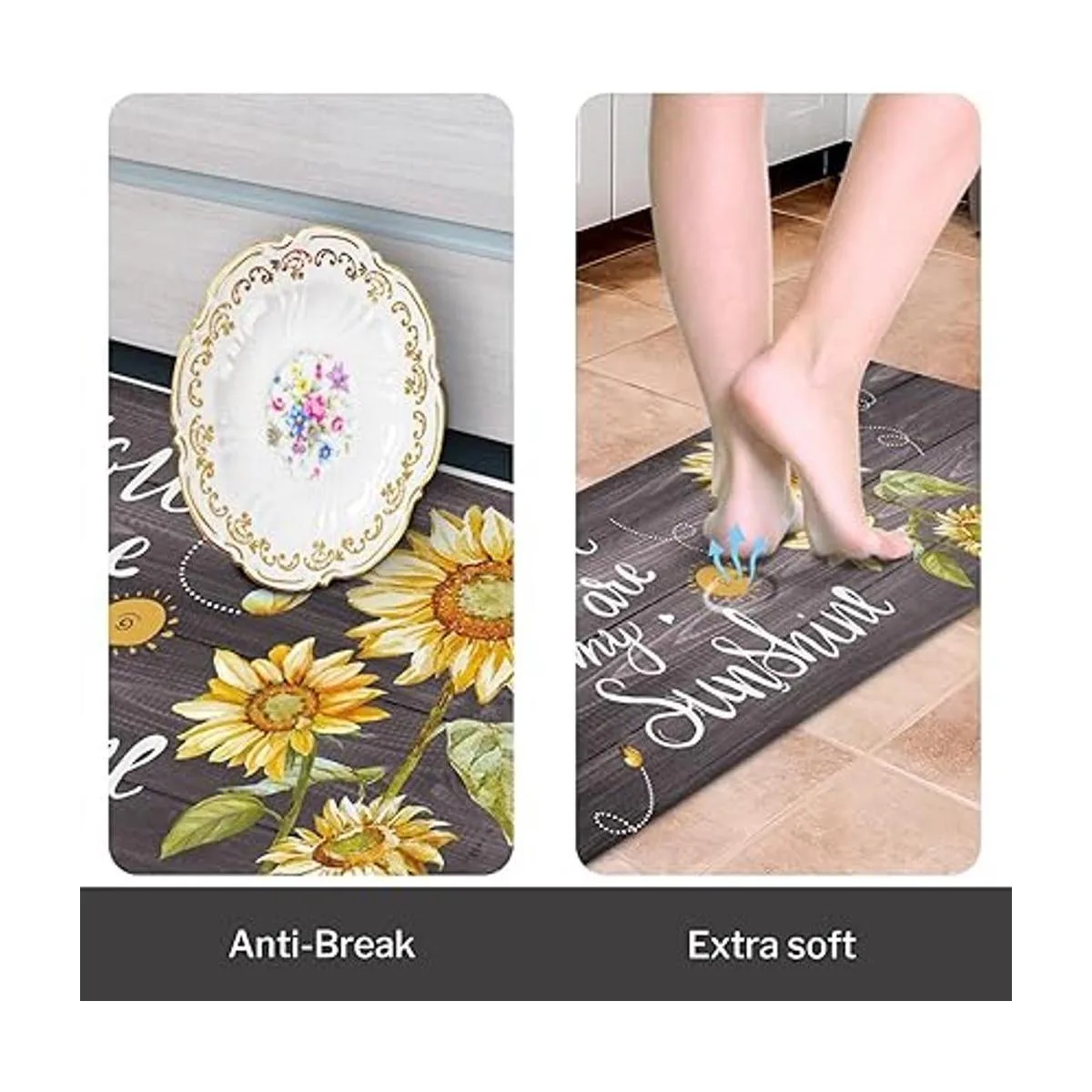 RosieLily Juego de 2 alfombras y tapetes de cocina de_3