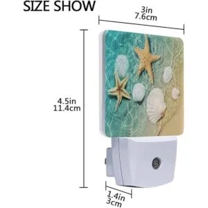 Vdsrup Juego de 2 luces nocturnas de estrellas de mar para_3