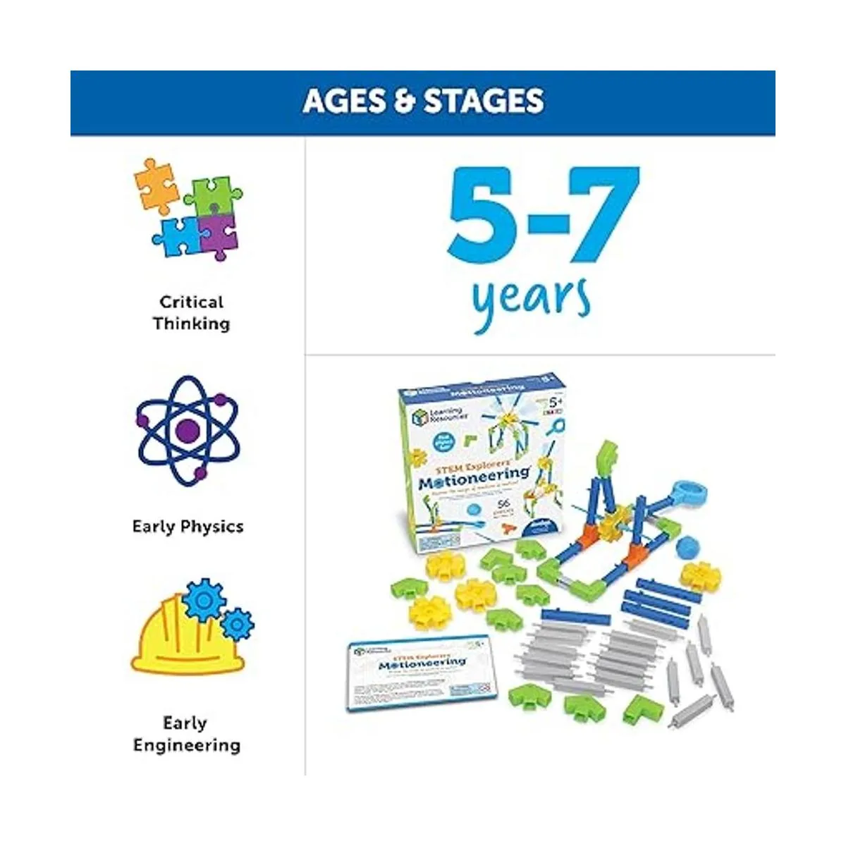 Learning Resources STEM Explorers Motioneering 56 piezas_6