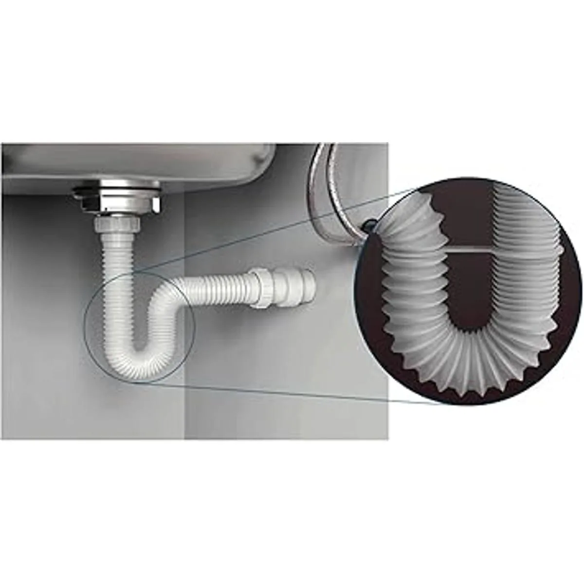 EasyDrain Ref. 510 Sifón para fregadero con forma de P_4