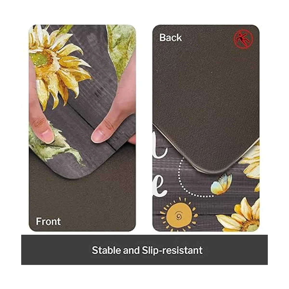 RosieLily Juego de 2 alfombras y tapetes de cocina de_5