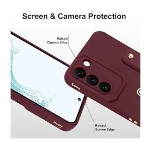 Fiyart Funda diseñada para Galaxy S22 5G con soporte para_4