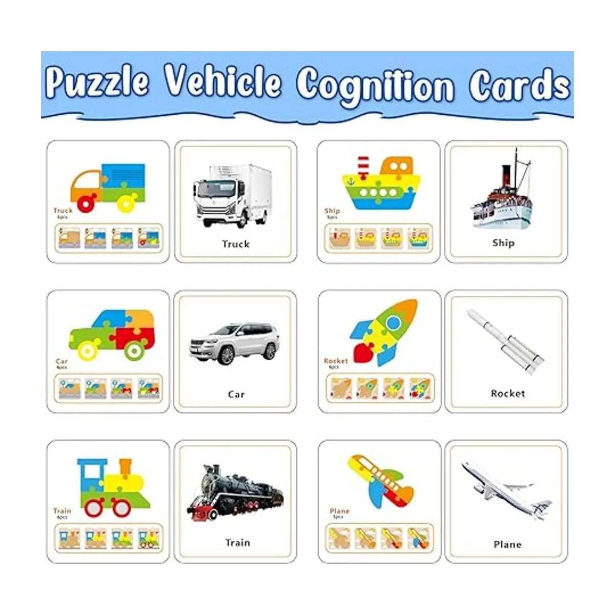 Rompecabezas de madera para vehículos regalo para niños_5