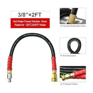 POHIR Manguera de lavado a presión de 38 pulgadas de 2_2