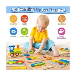 Rompecabezas de madera para vehículos regalo para niños_3