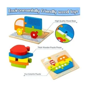 Rompecabezas de madera para vehículos regalo para niños_2