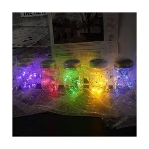 Miaro Paquete de 8 luces de tarro de masón 20 luces LED_6