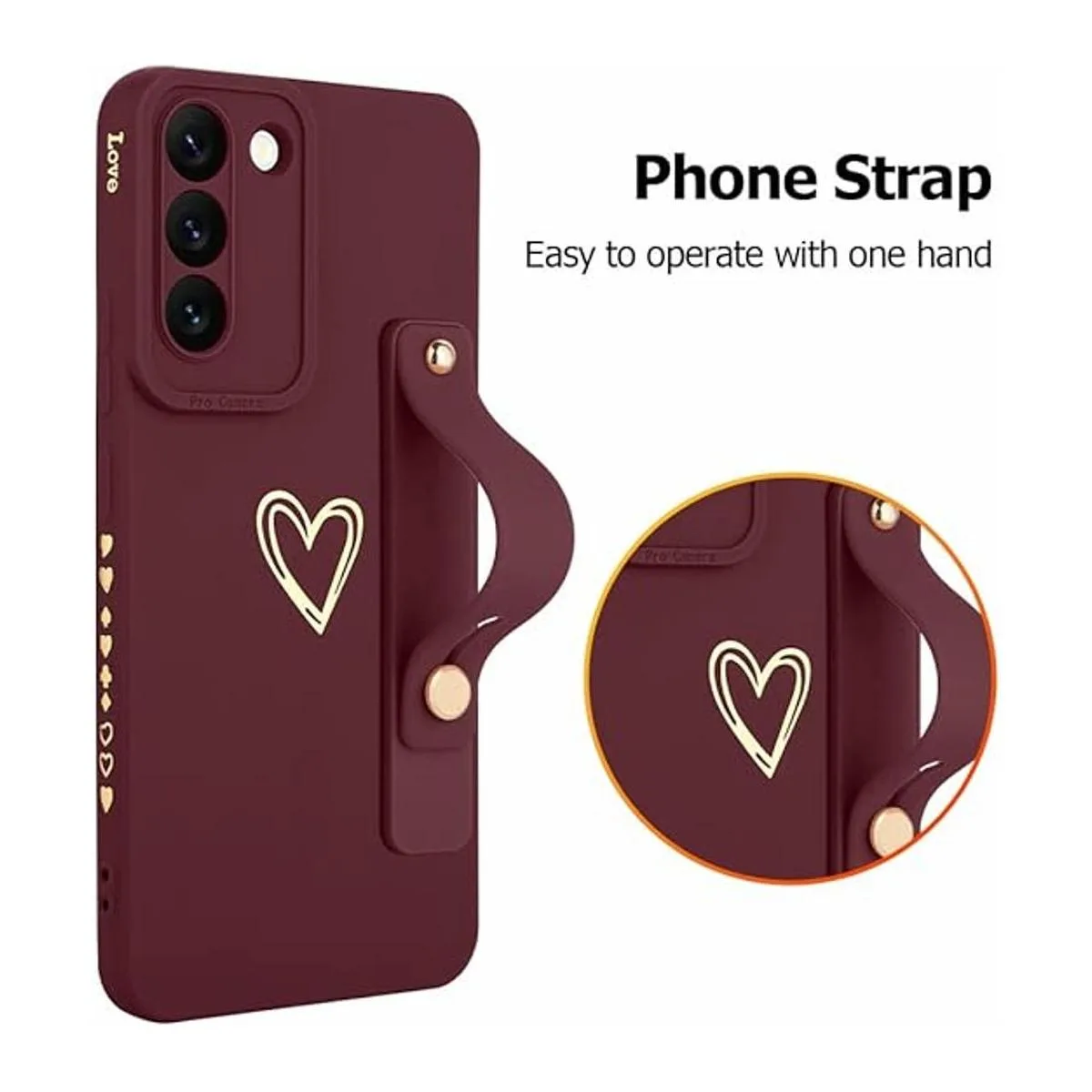 Fiyart Funda diseñada para Galaxy S22 5G con soporte para_5