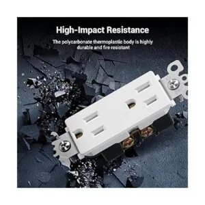 DEWENWILS Decorator Toma de corriente con placa de pared_3