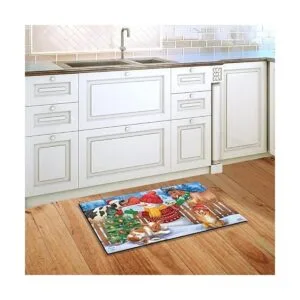 Barnyard Tapete de Navidad de muñeco de nieve para perro_4