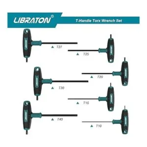 Libraton Juego de llaves Torx de mango en T diseño de dos_2