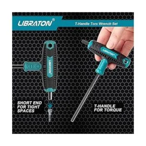Libraton Juego de llaves Torx de mango en T diseño de dos_5