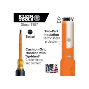 Klein Tools 6124 pulgadas Destornillador ranurado aislado_2