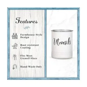 Home Acre Designs Soporte para utensilios Blanco_2