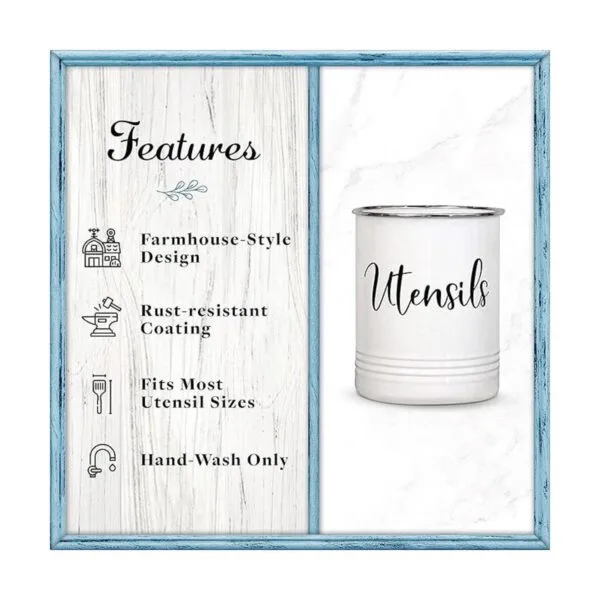 Home Acre Designs Soporte para utensilios Blanco_2