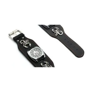 Punk Scorpion Reloj de pulsera con diseño de calavera_3