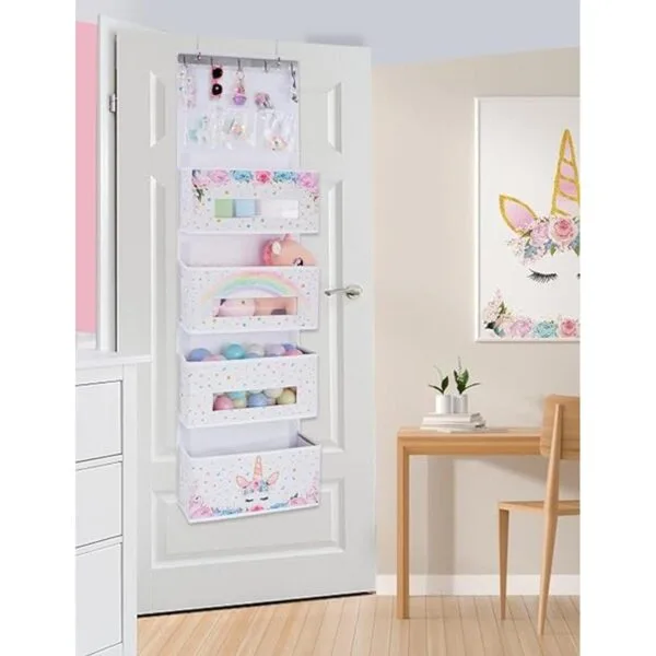 Organizador colgante de unicornio para colgar sobre la_2