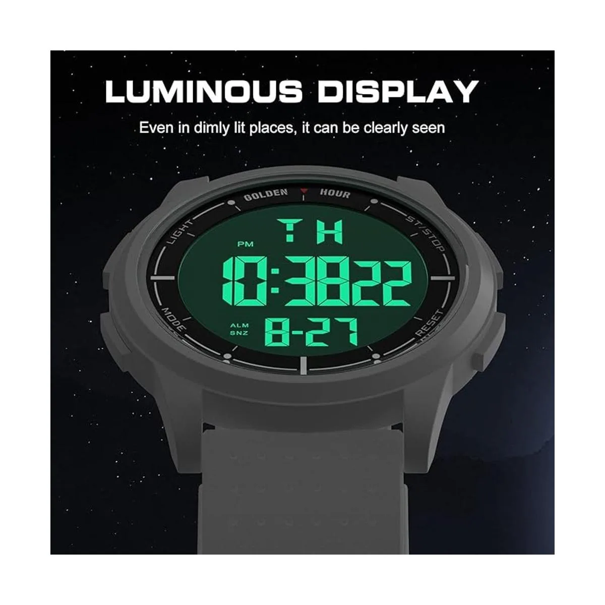 GOLDEN HOUR Reloj de pulsera para hombre y mujer con_3