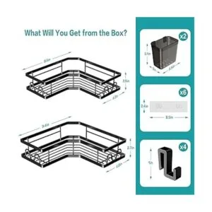 AKTECKE Organizador de ducha esquinero paquete de 2_5