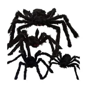 Juego de 4 arañas peludas de Halloween accesorios de_1