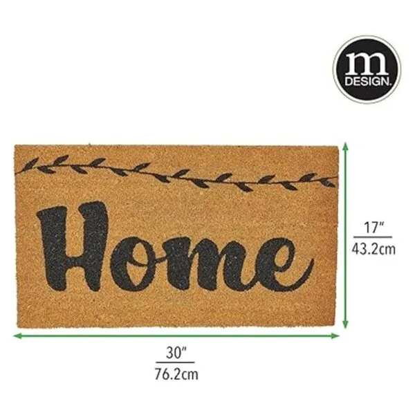 mDesign Felpudo rectangular de fibra natural para entrada_3