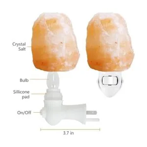 Pursalt Paquete de 2 lámparas de sal natural del Himalaya_3