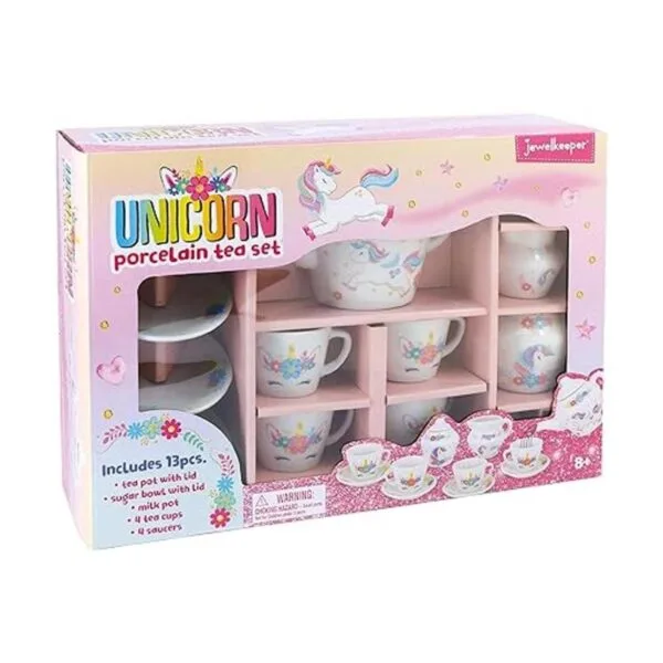 Jewelkeeper Juego de fiesta de té de porcelana de_2