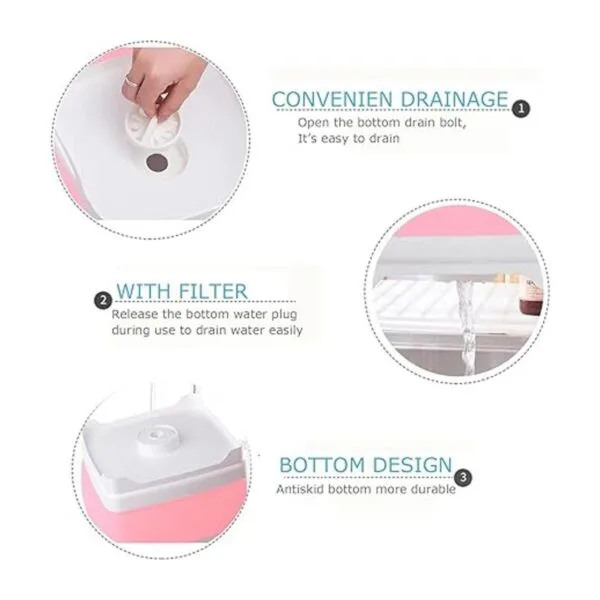Sartén para lavar platos bañera plegable de 9 L lavabo_4