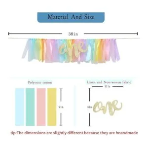 Pancarta de silla alta de arcoíris pastel para primer_2