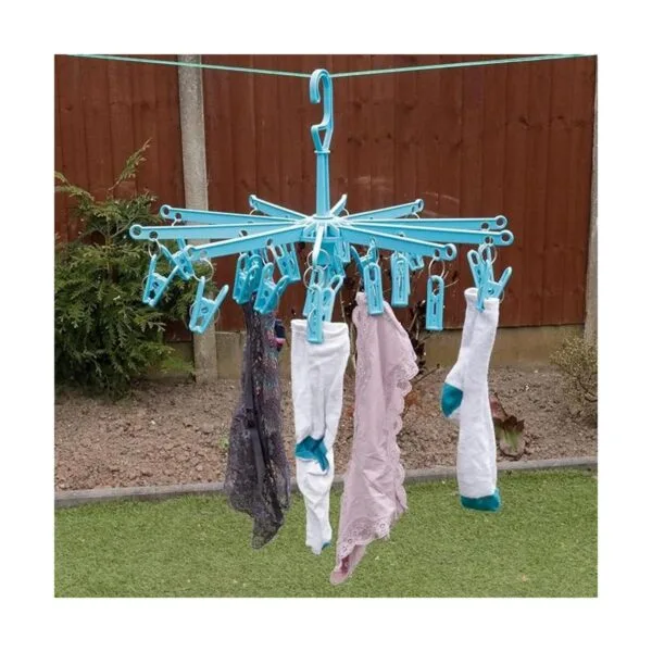 HANGERWORLD Tendedero colgante de ropa sucia de 20 clips_5