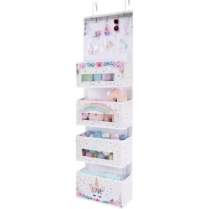 Organizador colgante de unicornio para colgar sobre la_1