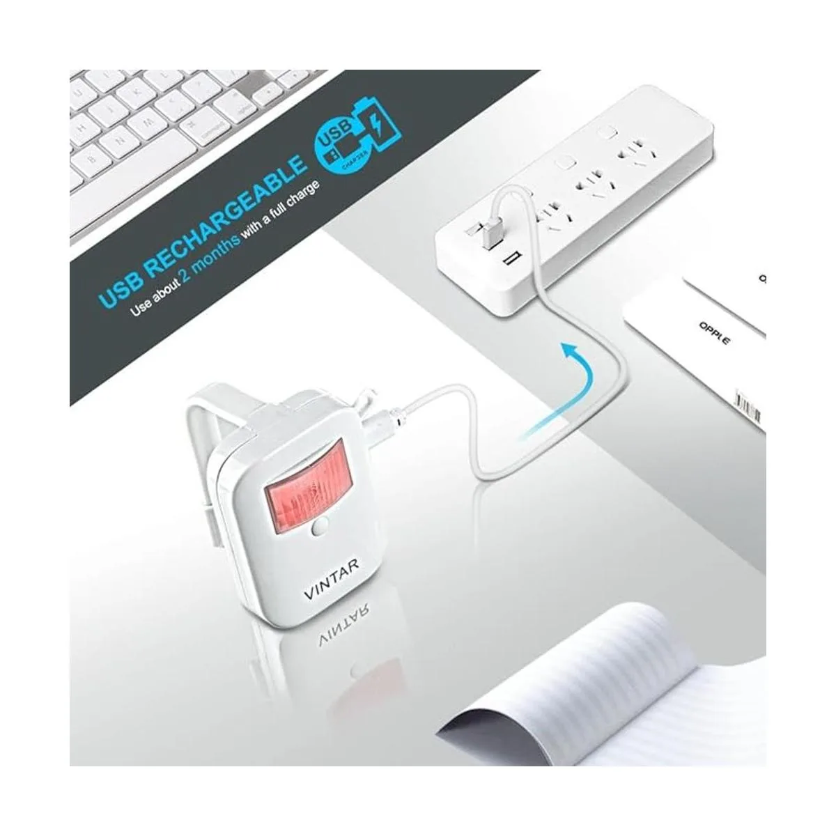 Vintar RainBowl Luz nocturna recargable con sensor de_3