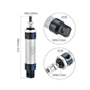 uxcell Cilindro de aire neumático 0.787 in diámetro 0.984_2