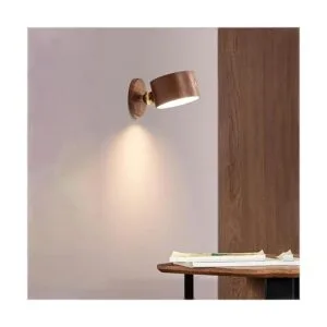 LANDGOO Aplique magnético de pared de madera luces LED_7