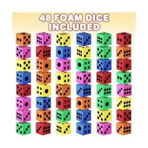ArtCreativity Juego de 48 dados de espuma para niños_2