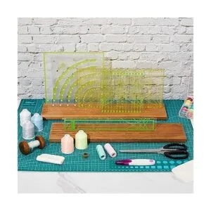 2 piezas de regla de madera organizador de regla de_7