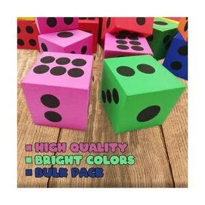 ArtCreativity Juego de 48 dados de espuma para niños_4