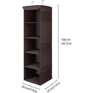Flexzion Estantes colgantes para zapatos 5 estantes_3