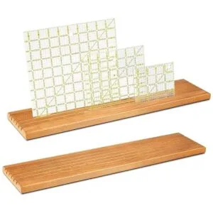 2 piezas de regla de madera organizador de regla de_1