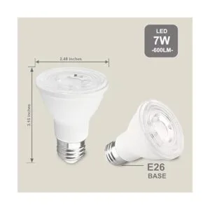 FTL PAR20 Bombillas LED de 5000 K luz diurna blanca 7 W_2