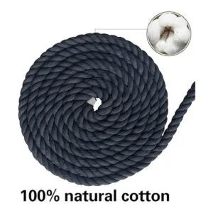 Cuerda negra de algodón trenzado de 12 pulgada cuerda_5
