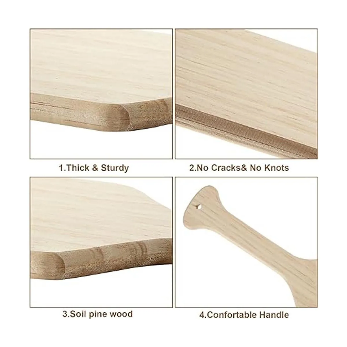 DAJAVE Paletas de madera sin terminar de 15 pulgadas_3