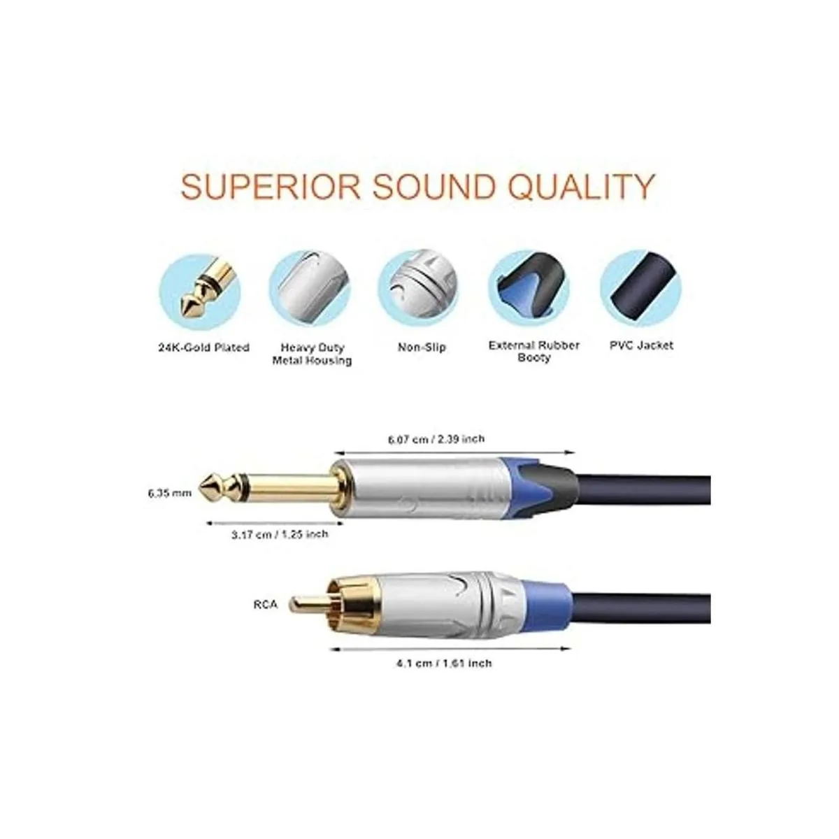 TISINO Cable RCA a 14 doble RCA a doble cable de_3