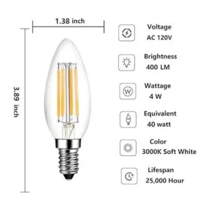Bombilla LED E14 regulable equivalente a 40 W 3000 K_3