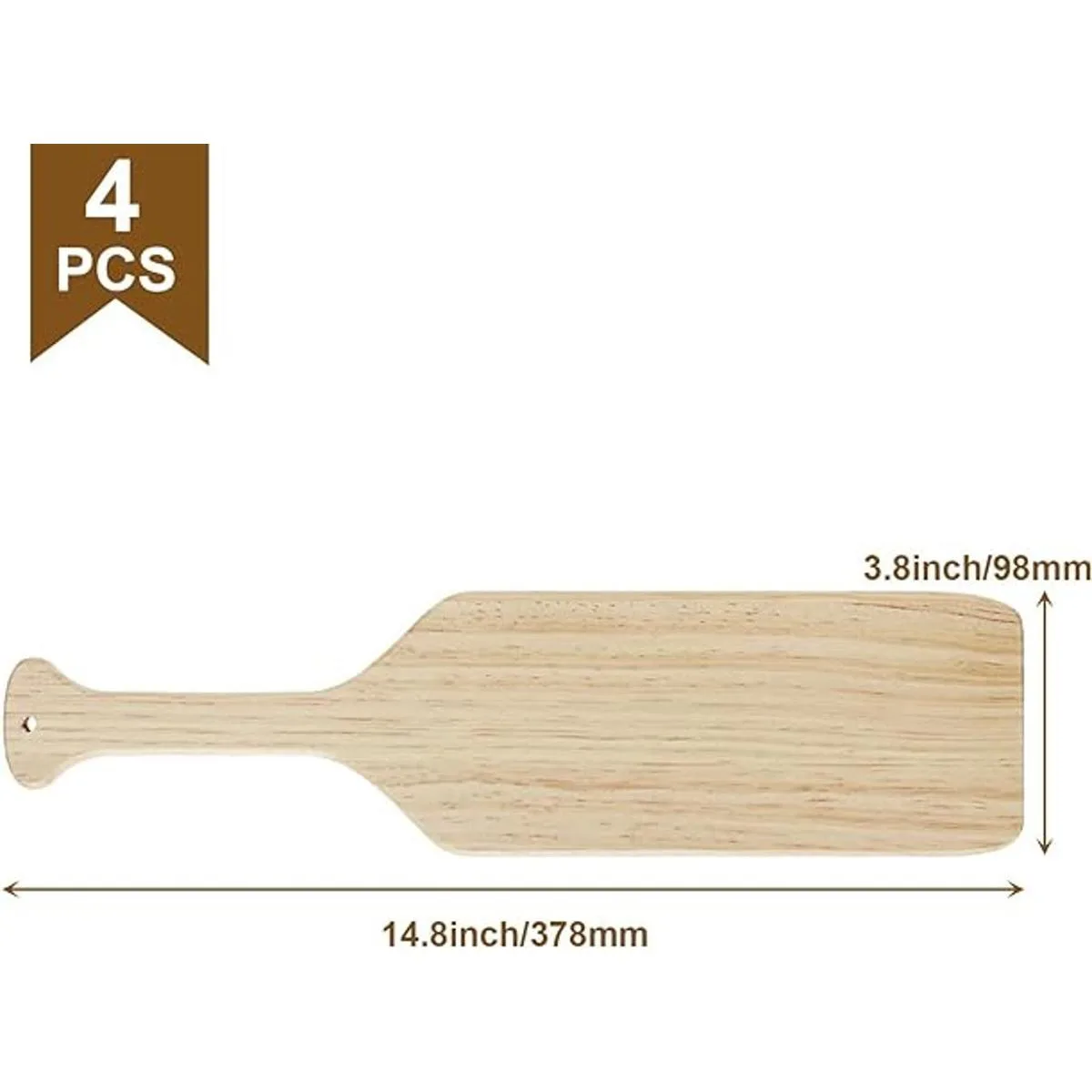 DAJAVE Paletas de madera sin terminar de 15 pulgadas_2