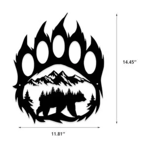 Decoración de oso de metal decoración de pared de oso_2