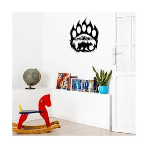 Decoración de oso de metal decoración de pared de oso_5
