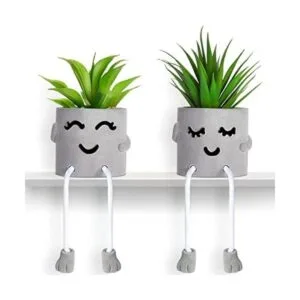 Planta artificial en maceta para cubículo bonita planta_1