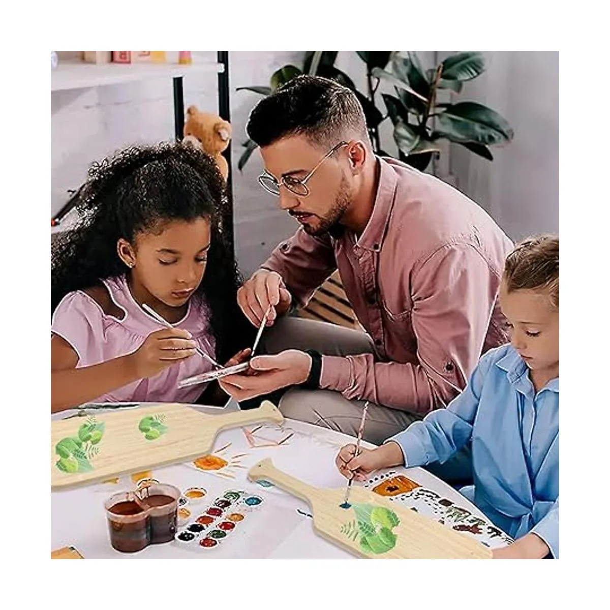 DAJAVE Paletas de madera sin terminar de 15 pulgadas_7