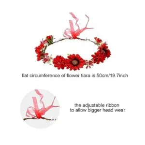 Cinaci Paquete de 8 diademas bohemias hawaianas con diseño_6